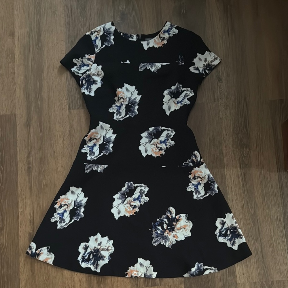 Floral Black Dress
